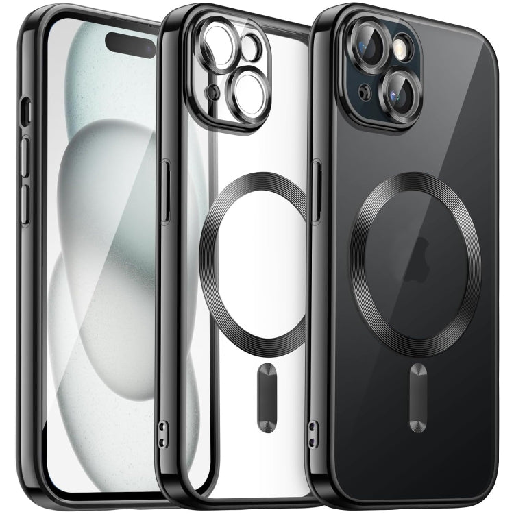 Transparent Electroplated Magsafe Magnetic TPU Phone Case, For iPhone 15 Pro, For iPhone 15, For iPhone 15 Plus, For iPhone 14 Plus