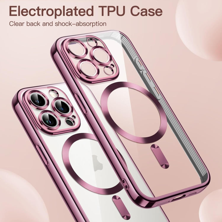 Transparent Electroplated Magsafe Magnetic TPU Phone Case, For iPhone 15 Pro, For iPhone 15, For iPhone 15 Plus, For iPhone 14 Plus
