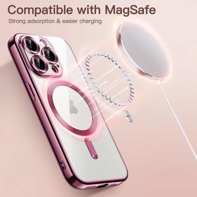 Transparent Electroplated Magsafe Magnetic TPU Phone Case, For iPhone 15 Pro, For iPhone 15, For iPhone 15 Plus, For iPhone 14 Plus