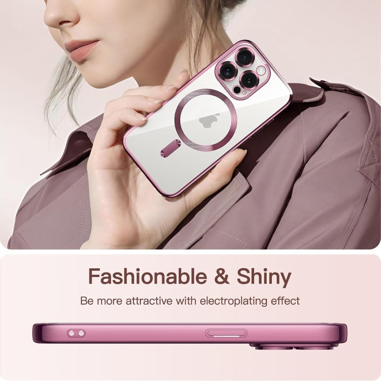 Transparent Electroplated Magsafe Magnetic TPU Phone Case, For iPhone 15 Pro, For iPhone 15, For iPhone 15 Plus, For iPhone 14 Plus