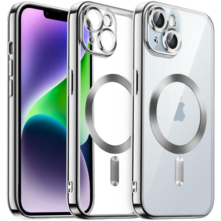 Transparent Electroplated Magsafe Magnetic TPU Phone Case, For iPhone 15 Pro, For iPhone 15, For iPhone 15 Plus, For iPhone 14 Plus