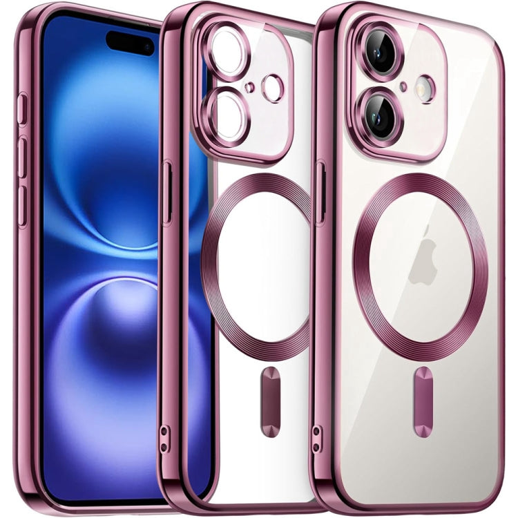 Transparent Electroplated Magsafe Magnetic TPU Phone Case, For iPhone 16 Pro Max, For iPhone 16 Pro, For iPhone 16, For iPhone 15 Pro Max