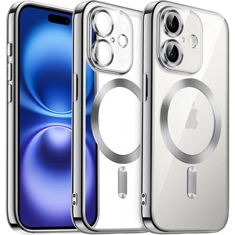 Transparent Electroplated Magsafe Magnetic TPU Phone Case, For iPhone 16 Pro Max, For iPhone 16 Pro, For iPhone 16, For iPhone 15 Pro Max