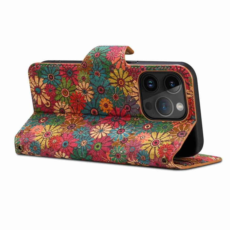 Denior Flower Language Series Cork Fabric Oil Edge Leather Phone Case, For iPhone 11 Pro Max, For iPhone 11, For iPhone 11 Pro