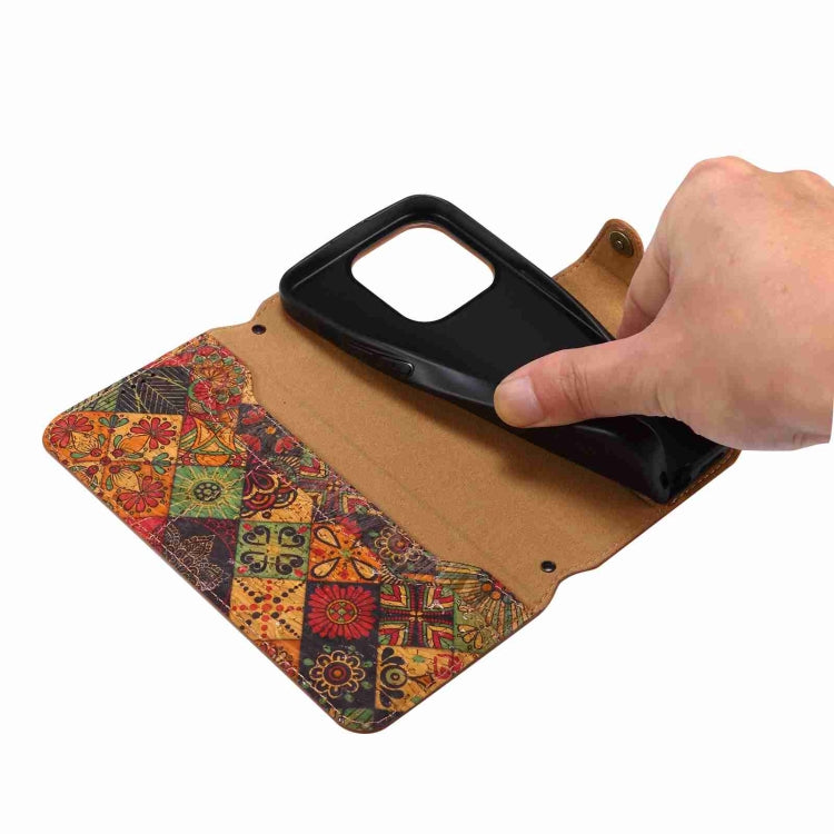 Denior Flower Language Series Cork Fabric Oil Edge Leather Phone Case, For iPhone 11 Pro Max, For iPhone 11, For iPhone 11 Pro