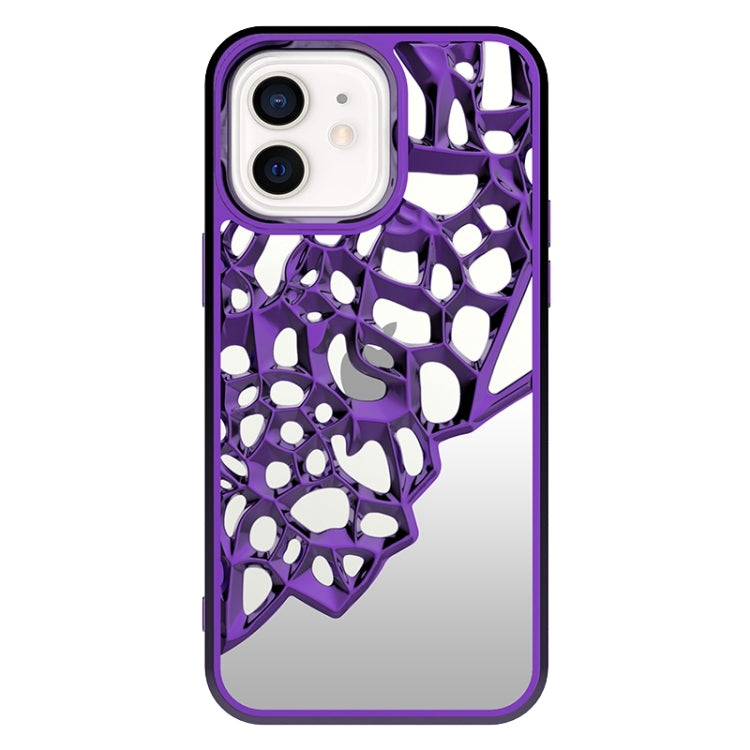 Mirror Style Hollow Heat Dissipation Electroplated TPU Phone Case, For iPhone 12 Pro, For iPhone 11 Pro Max, For iPhone 11
