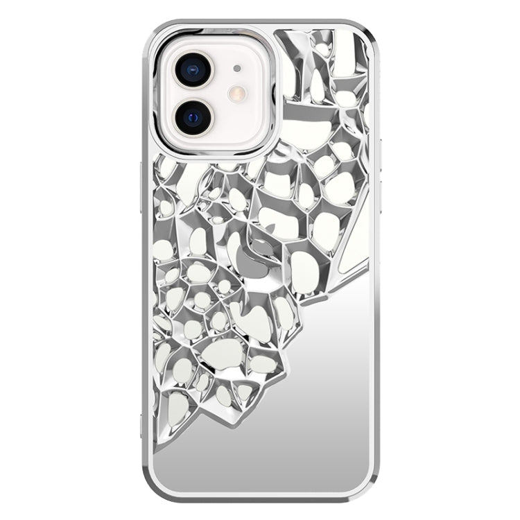 Mirror Style Hollow Heat Dissipation Electroplated TPU Phone Case, For iPhone 13 Pro, For iPhone 13, For iPhone 12, For iPhone 12 Pro Max