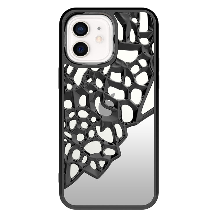 Mirror Style Hollow Heat Dissipation Electroplated TPU Phone Case, For iPhone 13 Pro, For iPhone 13, For iPhone 12, For iPhone 12 Pro Max