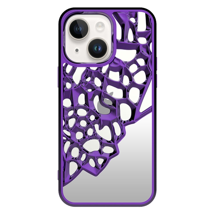 Mirror Style Hollow Heat Dissipation Electroplated TPU Phone Case, For iPhone 14, For iPhone 14 Pro, For iPhone 14 Pro Max, For iPhone 13 Pro Max