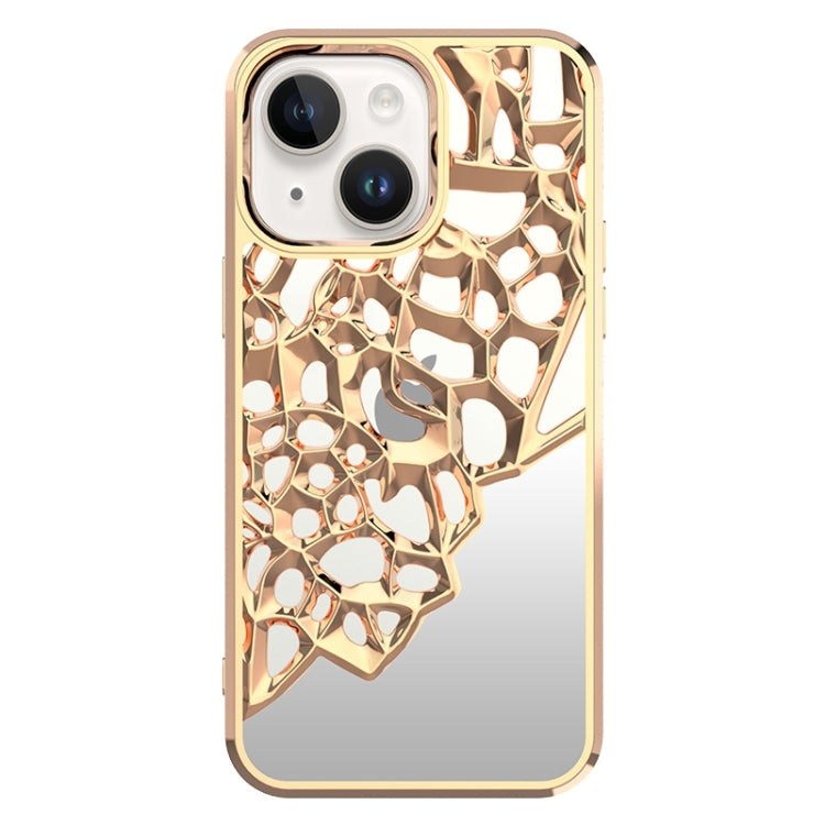 Mirror Style Hollow Heat Dissipation Electroplated TPU Phone Case, For iPhone 14, For iPhone 14 Pro, For iPhone 14 Pro Max, For iPhone 13 Pro Max