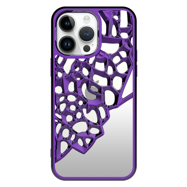Mirror Style Hollow Heat Dissipation Electroplated TPU Phone Case, For iPhone 14, For iPhone 14 Pro, For iPhone 14 Pro Max, For iPhone 13 Pro Max