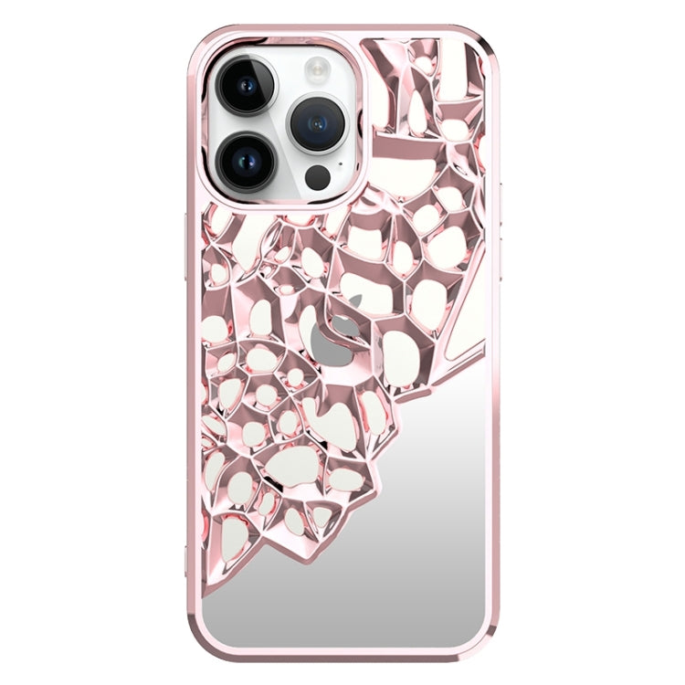 Mirror Style Hollow Heat Dissipation Electroplated TPU Phone Case, For iPhone 14, For iPhone 14 Pro, For iPhone 14 Pro Max, For iPhone 13 Pro Max