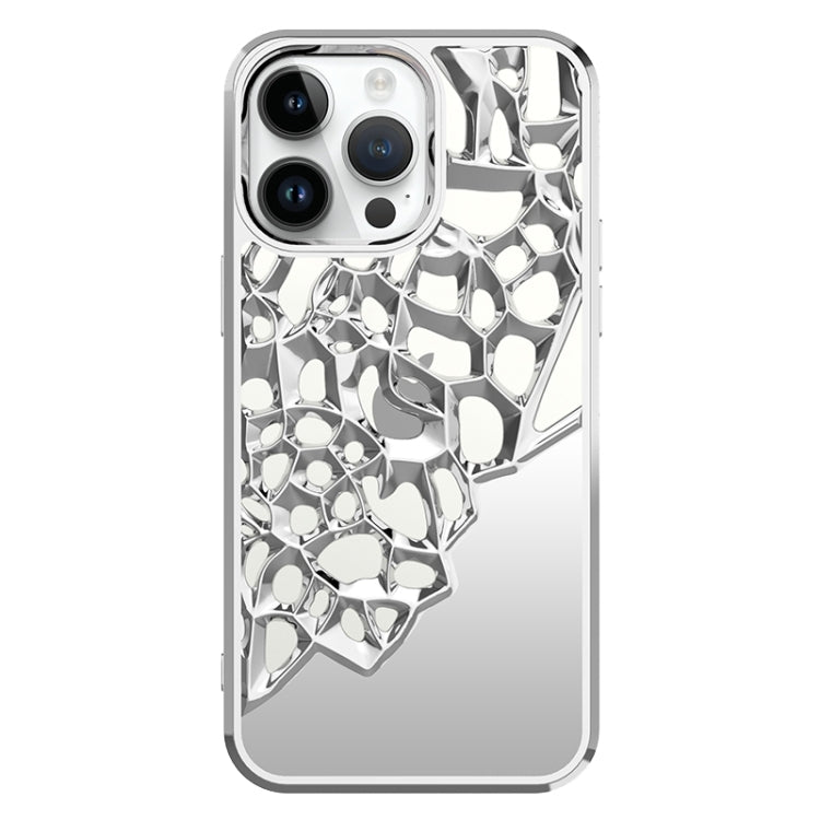 Mirror Style Hollow Heat Dissipation Electroplated TPU Phone Case, For iPhone 14, For iPhone 14 Pro, For iPhone 14 Pro Max, For iPhone 13 Pro Max