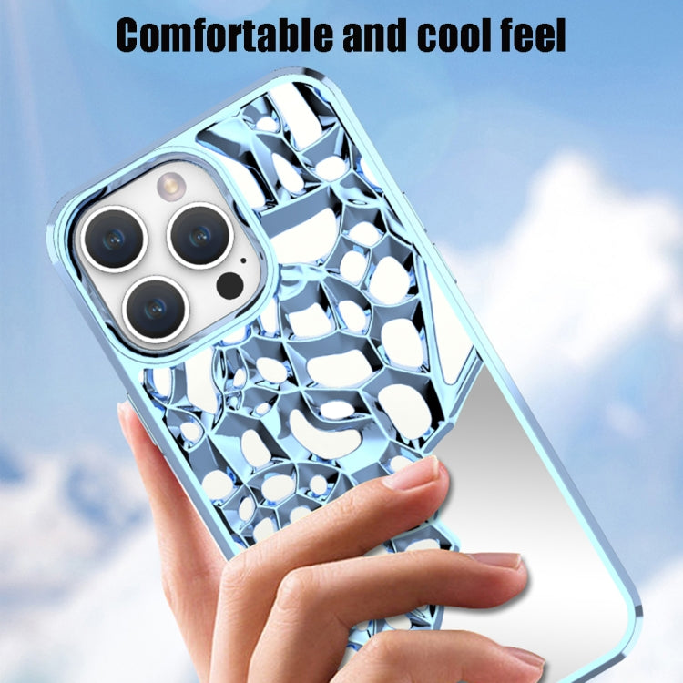 Mirror Style Hollow Heat Dissipation Electroplated TPU Phone Case, For iPhone 14, For iPhone 14 Pro, For iPhone 14 Pro Max, For iPhone 13 Pro Max
