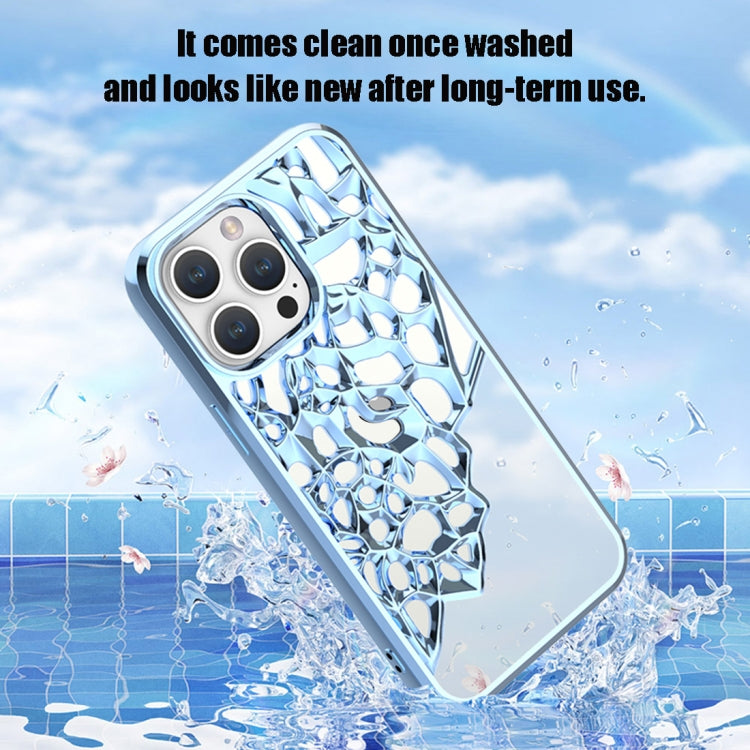 Mirror Style Hollow Heat Dissipation Electroplated TPU Phone Case, For iPhone 14, For iPhone 14 Pro, For iPhone 14 Pro Max, For iPhone 13 Pro Max