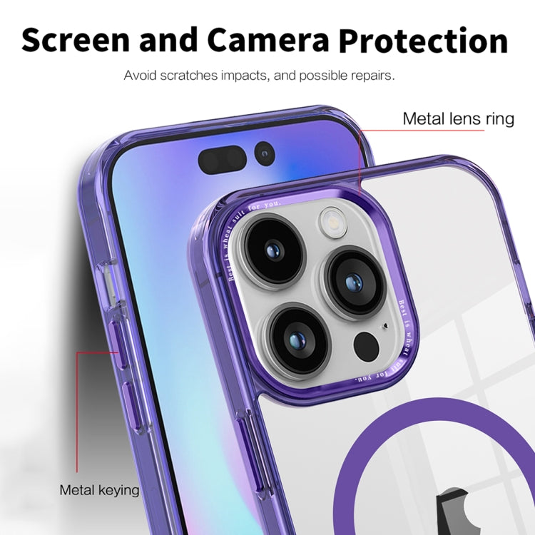 Ice Color Magnetic Series TPU Hybrid Acrylic Magsafe Phone Case, For iPhone 15 Pro Max, For iPhone 15 Pro, For iPhone 15 Plus