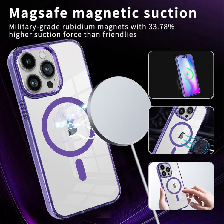 Ice Color Magnetic Series TPU Hybrid Acrylic Magsafe Phone Case, For iPhone 15 Pro Max, For iPhone 15 Pro, For iPhone 15 Plus