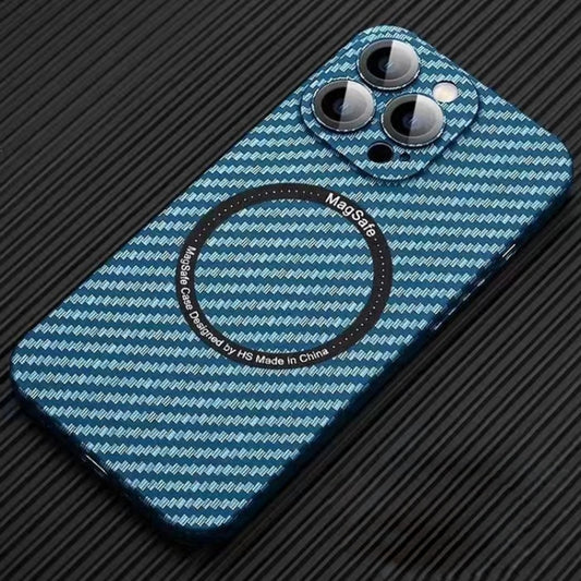 MagSafe Magnetic PC Carbon Fiber Phone Case with Lens Film, For iPhone 13 Pro Max, For iPhone 13 Pro, For iPhone 13, For iPhone 12, For iPhone 12 Pro Max, For iPhone 12 Pro, For iPhone 11 Pro Max, For iPhone 11