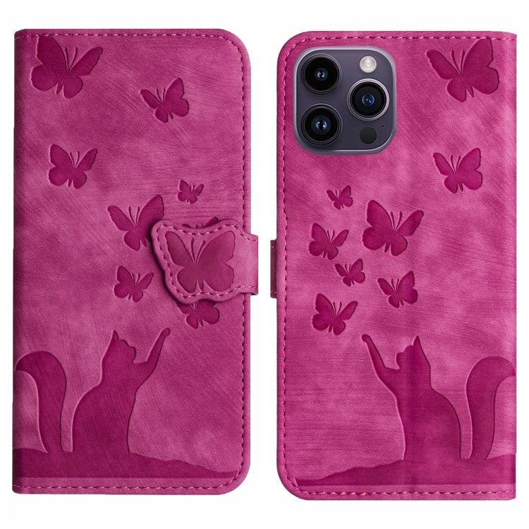 Butterfly Cat Embossing Flip Leather Phone Case, For iPhone SE 2022 / 2020 / 8 / 7, For iPhone 13 Pro Max, For iPhone 13 Pro, For iPhone 13