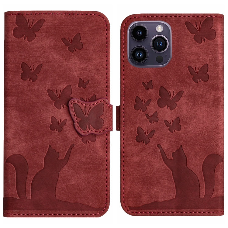 Butterfly Cat Embossing Flip Leather Phone Case, For iPhone SE 2022 / 2020 / 8 / 7, For iPhone 13 Pro Max, For iPhone 13 Pro, For iPhone 13