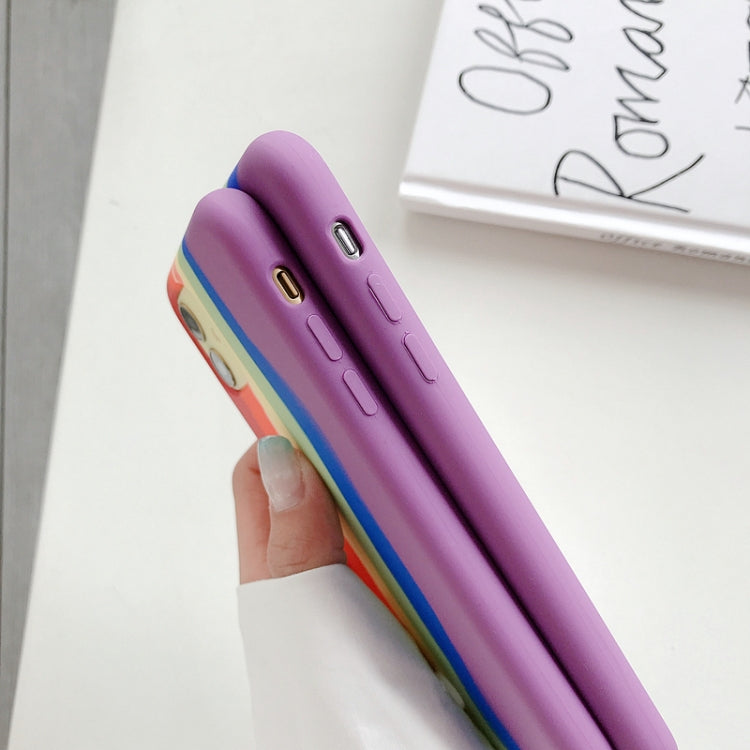 Rainbow Liquid Silicone Shockproof Coverage Protective Case, For iPhone 11 Pro, For iPhone 11 Pro Max