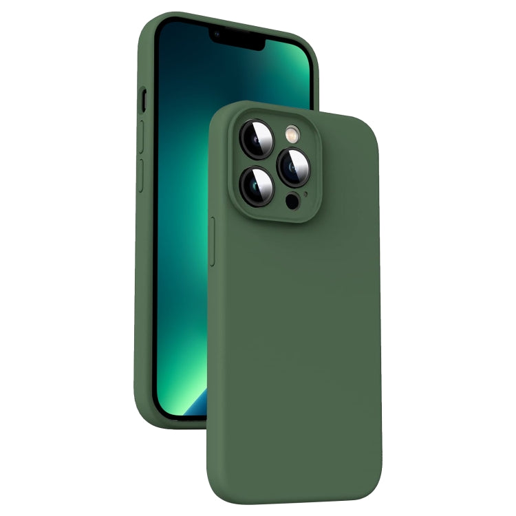 Microfiber Liquid Silicone Shockproof Phone Case, For iPhone 13 Pro Max, For iPhone 13 Pro, For iPhone 13, For iPhone 12