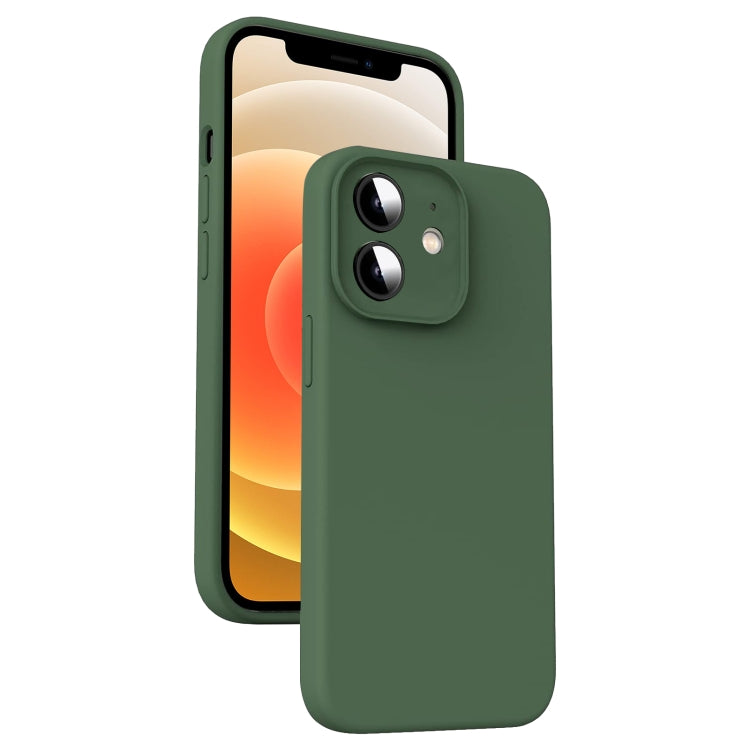 Microfiber Liquid Silicone Shockproof Phone Case, For iPhone 12 Pro Max, For iPhone 12 Pro