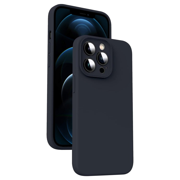 Microfiber Liquid Silicone Shockproof Phone Case, For iPhone 12 Pro Max, For iPhone 12 Pro