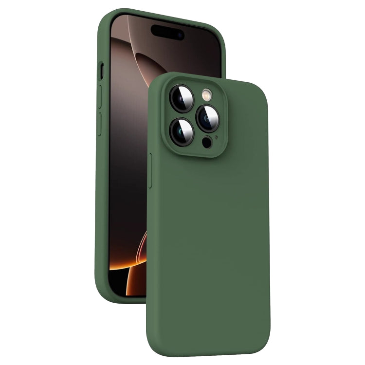 Microfiber Liquid Silicone Shockproof Phone Case, For iPhone 16 Pro Max, For iPhone 16 Pro, For iPhone 16 Plus, For iPhone 16