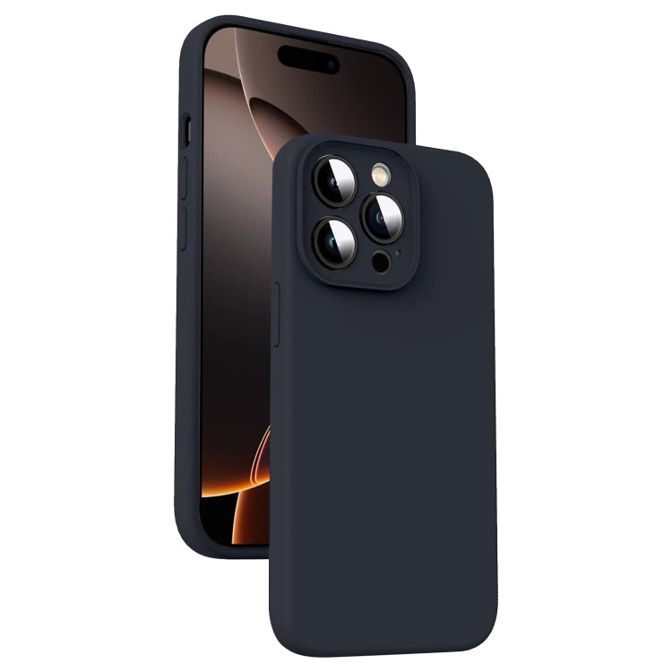 Microfiber Liquid Silicone Shockproof Phone Case, For iPhone 16 Pro Max, For iPhone 16 Pro, For iPhone 16 Plus, For iPhone 16