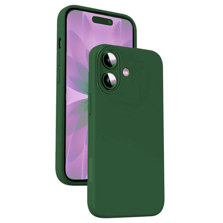 Microfiber Liquid Silicone Shockproof Phone Case, For iPhone 16 Pro Max, For iPhone 16 Pro, For iPhone 16 Plus, For iPhone 16