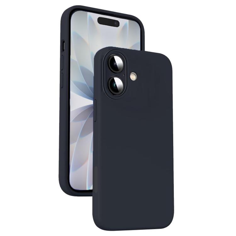 Microfiber Liquid Silicone Shockproof Phone Case, For iPhone 16 Pro Max, For iPhone 16 Pro, For iPhone 16 Plus, For iPhone 16