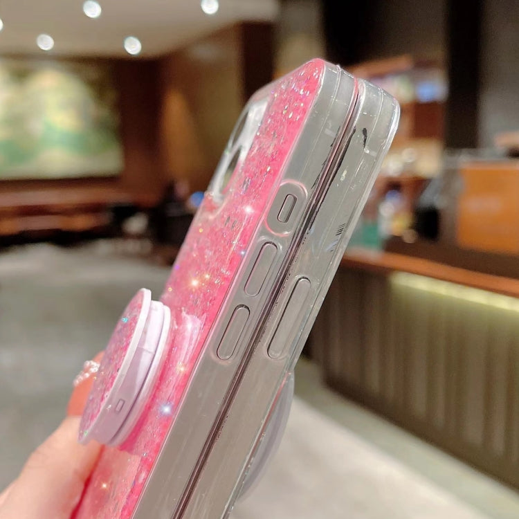 Starry Sequin Round Stand Epoxy TPU Phone Case, For iPhone 11 Pro