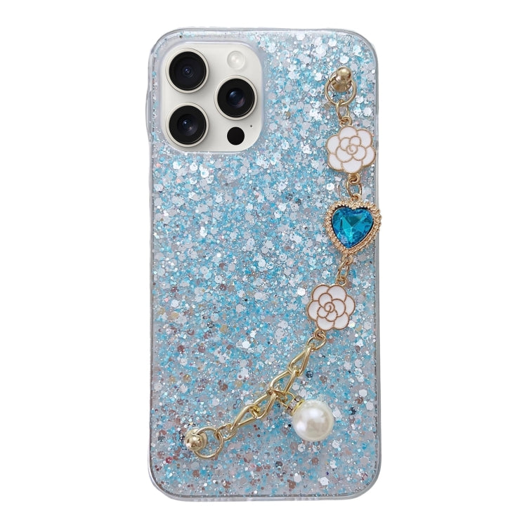 Starry Sequin Love Gem Chain Epoxy TPU Phone Case, For iPhone 14 Pro, For iPhone 14 Pro Max, For iPhone 13 Pro Max, For iPhone 13 Pro, For iPhone 13, For iPhone 13 mini