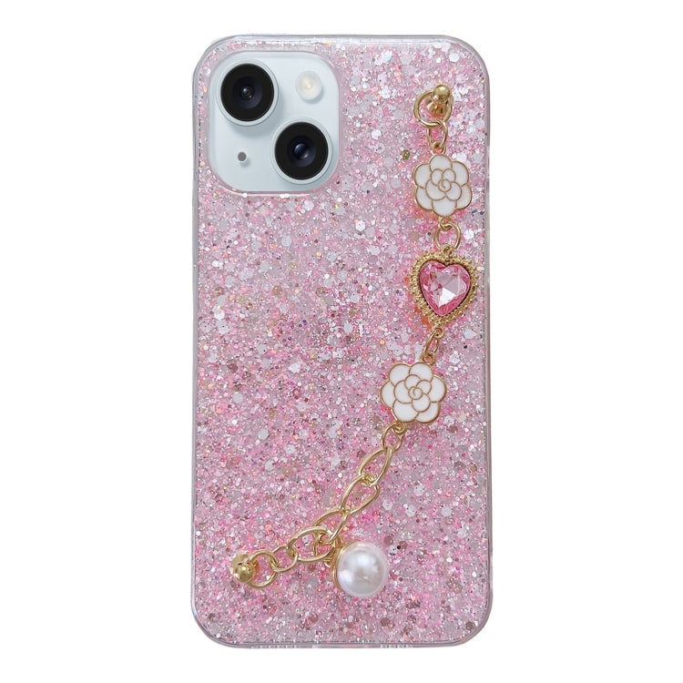 Starry Sequin Love Gem Chain Epoxy TPU Phone Case, For iPhone 14 Pro, For iPhone 14 Pro Max, For iPhone 13 Pro Max, For iPhone 13 Pro, For iPhone 13, For iPhone 13 mini