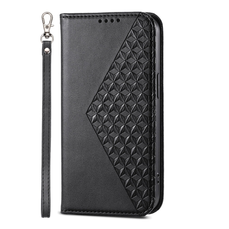 Cubic Grid Calf Texture Magnetic Leather Phone Case, For iPhone 17 Pro Max, For iPhone 17 Pro, For iPhone 17, For iPhone Air