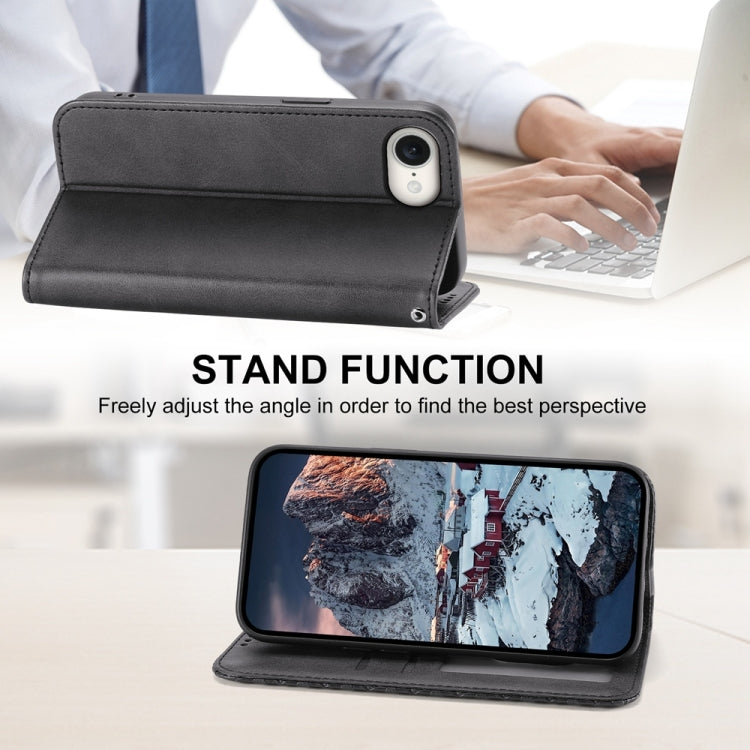 Cubic Grid Calf Texture Magnetic Leather Phone Case, For iPhone 17 Pro Max, For iPhone 17 Pro, For iPhone 17, For iPhone Air