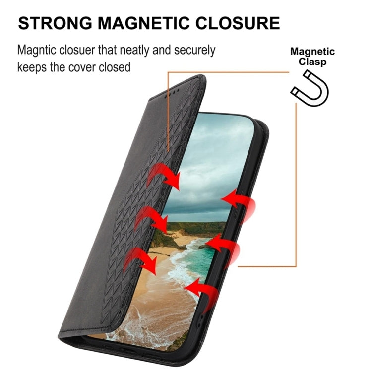Cubic Grid Calf Texture Magnetic Leather Phone Case, For iPhone 17 Pro Max, For iPhone 17 Pro, For iPhone 17, For iPhone Air