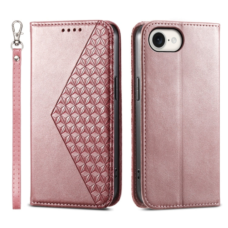 Cubic Grid Calf Texture Magnetic Leather Phone Case, For iPhone 17 Pro Max, For iPhone 17 Pro, For iPhone 17, For iPhone Air