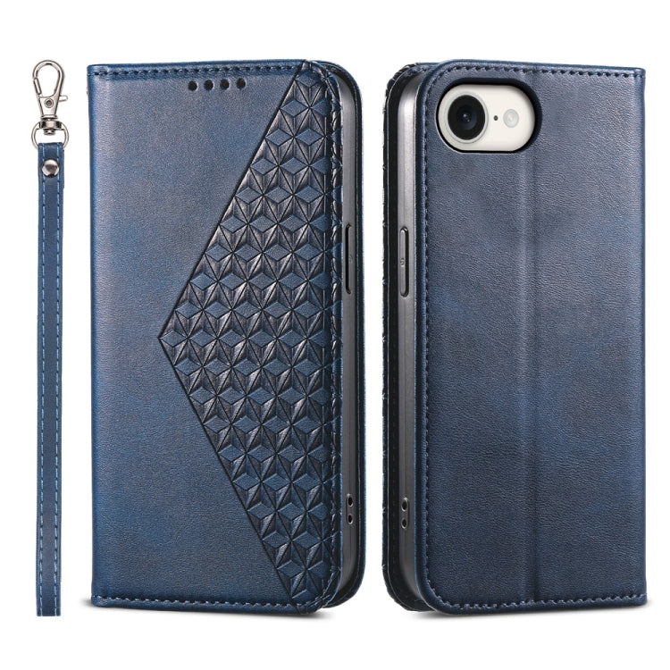 Cubic Grid Calf Texture Magnetic Leather Phone Case, For iPhone 17 Pro Max, For iPhone 17 Pro, For iPhone 17, For iPhone Air