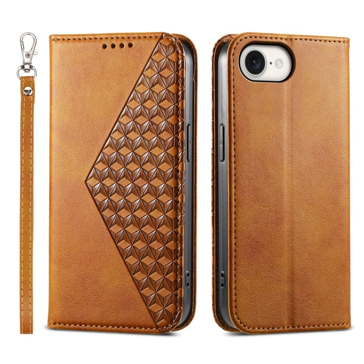 Cubic Grid Calf Texture Magnetic Leather Phone Case, For iPhone 17 Pro Max, For iPhone 17 Pro, For iPhone 17, For iPhone Air
