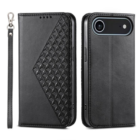 Cubic Grid Calf Texture Magnetic Leather Phone Case, iPhone 16e, For iPhone 16 Pro Max, For iPhone 16 Pro, For iPhone 16 Plus