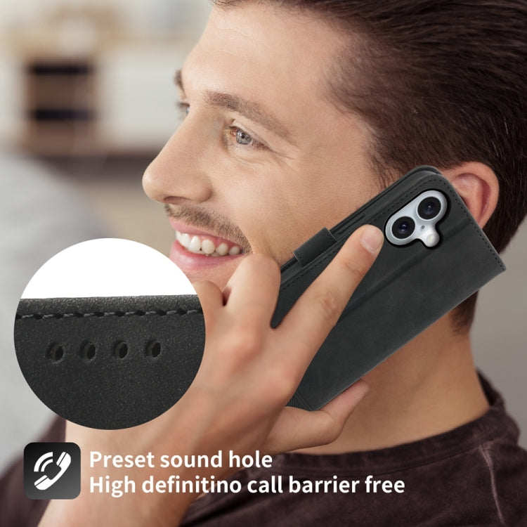 Dierfeng Dream Line TPU Hybrid PU Leather Phone Case, For iPhone 16, For iPhone 15 Pro Max, For iPhone 15 Pro, For iPhone 15 Plus