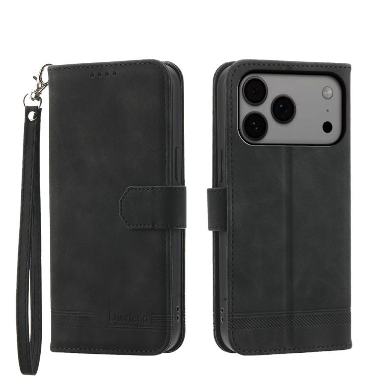 Dierfeng Dream Line TPU Hybrid PU Leather Phone Case, For iPhone 17 Pro Max, For iPhone 17 Pro, For iPhone 17, For iPhone Air