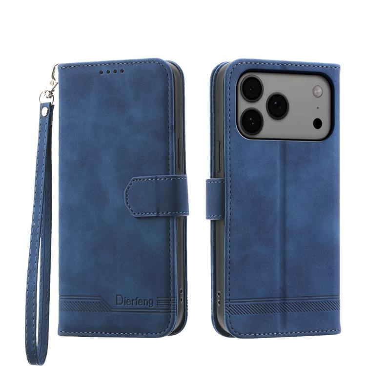 Dierfeng Dream Line TPU Hybrid PU Leather Phone Case, For iPhone 17 Pro Max, For iPhone 17 Pro, For iPhone 17, For iPhone Air