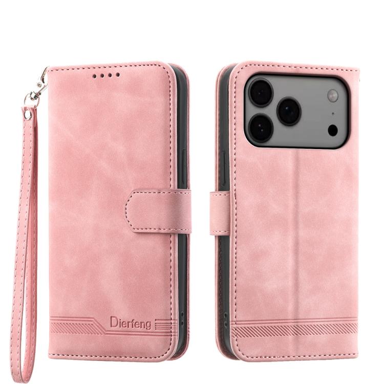 Dierfeng Dream Line TPU Hybrid PU Leather Phone Case, For iPhone 17 Pro Max, For iPhone 17 Pro, For iPhone 17, For iPhone Air