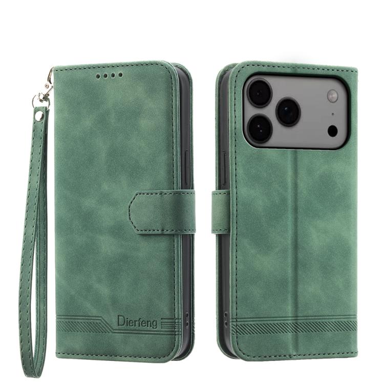 Dierfeng Dream Line TPU Hybrid PU Leather Phone Case, For iPhone 17 Pro Max, For iPhone 17 Pro, For iPhone 17, For iPhone Air
