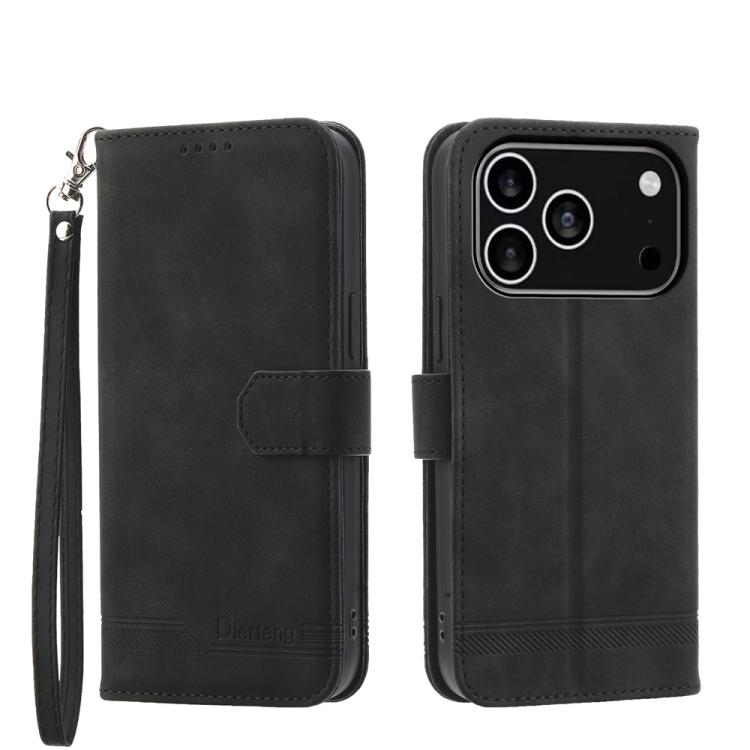 Dierfeng Dream Line TPU Hybrid PU Leather Phone Case, For iPhone 17 Pro Max, For iPhone 17 Pro, For iPhone 17, For iPhone Air