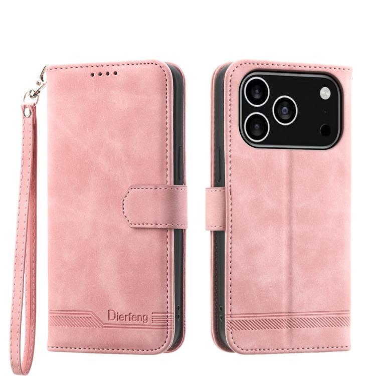 Dierfeng Dream Line TPU Hybrid PU Leather Phone Case, For iPhone 17 Pro Max, For iPhone 17 Pro, For iPhone 17, For iPhone Air