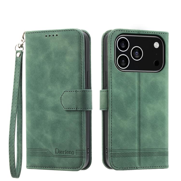 Dierfeng Dream Line TPU Hybrid PU Leather Phone Case, For iPhone 17 Pro Max, For iPhone 17 Pro, For iPhone 17, For iPhone Air